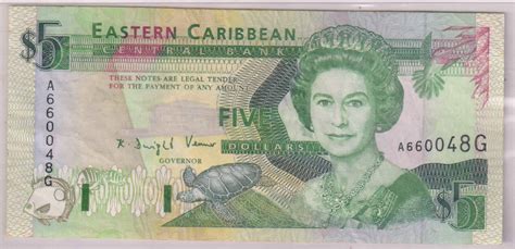 Grenada - East Caribbean - 5 dollars used currency note - KB Coins & Currencies