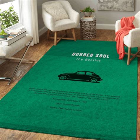 The Beatles Band – Rubber Soul Album By The Legend Beatles Area Rug – Rock Band Merch