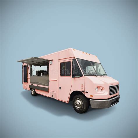 Pink food truck stock photo. Image of copy, board, canteen - 72259464