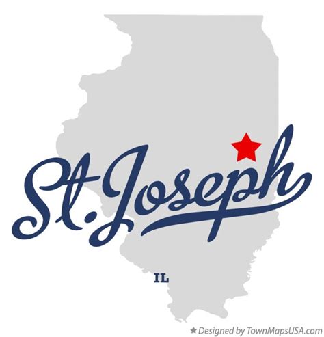 Map of St.Joseph, IL, Illinois