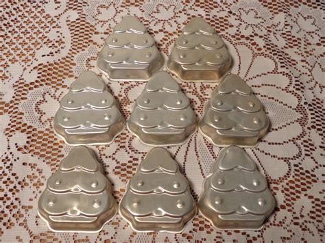 Tree Jello Molds Aluminum Christmas Tree Molds Set of Eight 8 15-534 - Etsy | Aluminum christmas ...