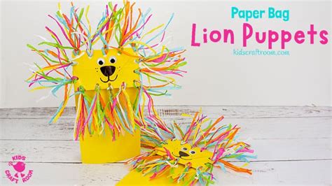 Paper Bag Lion Puppet Craft - Kids Craft Room