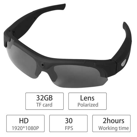 1080P HD Video Recording Glasses, Polarized Lenses. Mac And Windows