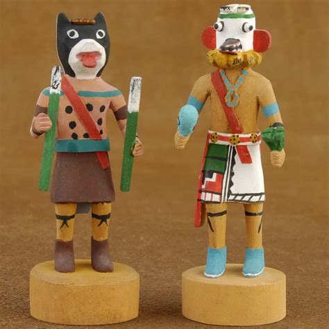 Types of Kachina Dolls | ... of Two Miniature Native American Sculpted ...