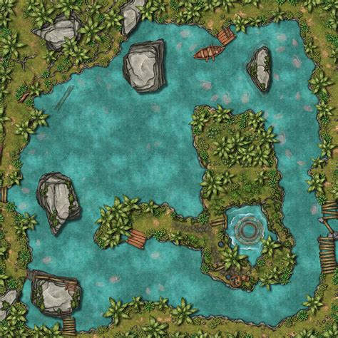 VTT Battle Maps - Jungle Legends: Fountain of Youth - 4 VTT Maps = 80x80 Battlemap ...