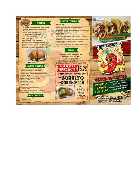 Tacos Puebla Menu.pdf | DocDroid