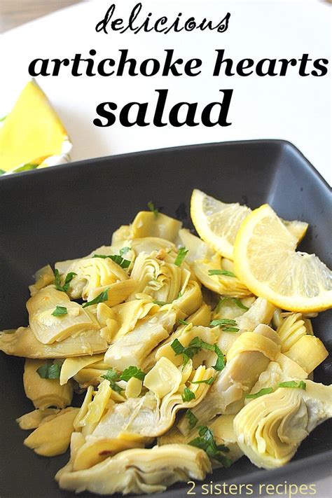 Delicious Artichoke Hearts Salad by 2sistersrecipes.com - 2 Sisters Recipes by Anna and Liz