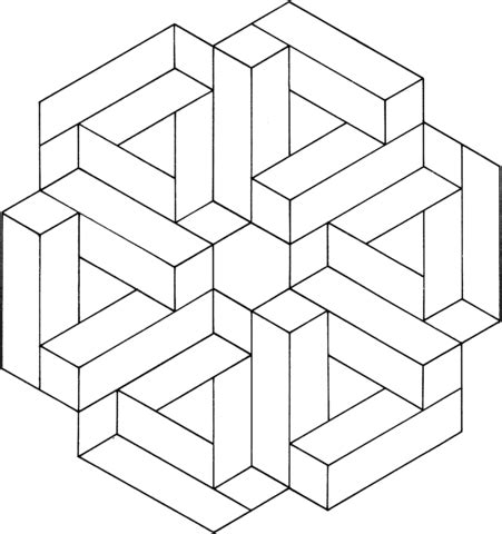 Ilusão óptica página 12 Coloring | figuras geometricas | Pinterest | Ilusões