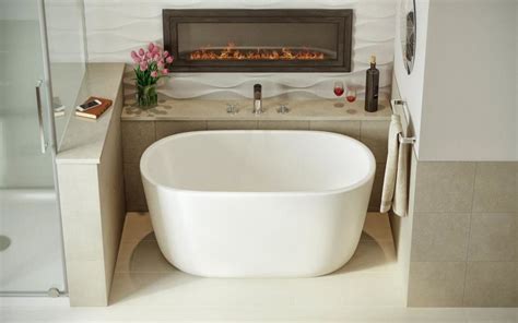 Lullaby Nano 51.25" x 27.5" Freestanding Soaking Bathtub | Small bathtub, Small soaking tub ...