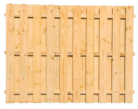 Severe Weather 6-ft X 8-ft Pressure Treated Pine Dog Ear Semi-privacy Shadowbox Fence Panel In ...