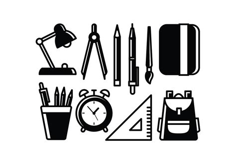 School Supplies Vectors 142349 Vector Art at Vecteezy