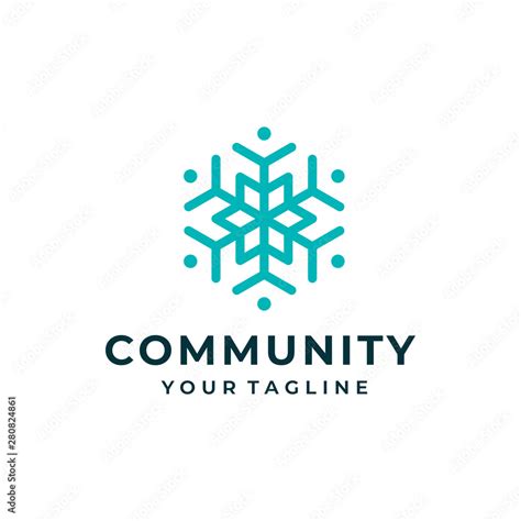 Snow logo and icon design vector. Community logo design. Stock Vector ...