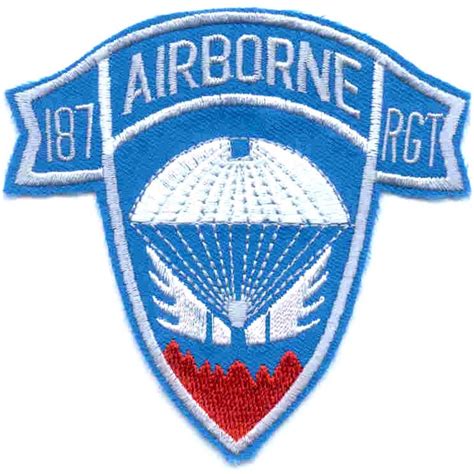 187th Airborne Infantry Regiment Patch - Korea United States ARMY 187th Airborne… Military Ranks ...
