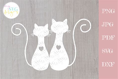 Cute cat svg, Cat outline svg, cat cutting file By PLPaperDesigns | TheHungryJPEG