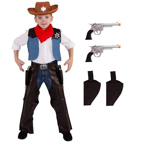 Kids Cowboy Costume Childs Wild West Sheriff Outfit Western Rodeo for Boys and Girls - Small ...