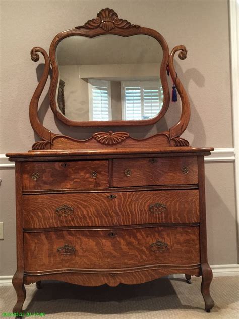 Antique Oak Dresser With Mirror Value - Antique Poster