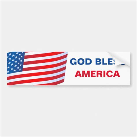 God Bless America bumper sticker | Zazzle