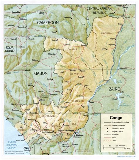 Carte Congo Brazzaville et map géographie de Congo Brazzaville