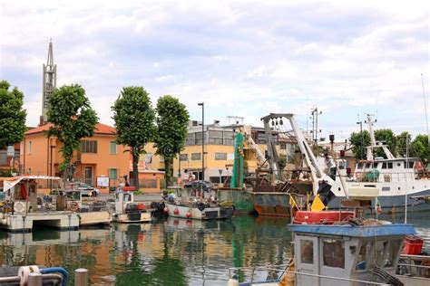 Fishing Boats on the Porto Canale Rimini Stock Image - Image of ...