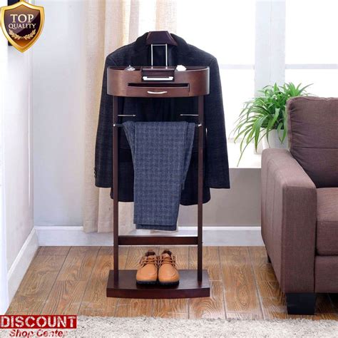 Valet Stand Suit Rack Clothes Hanger Wardrobe Organizer Bedroom Men Shoe Trouser # ...