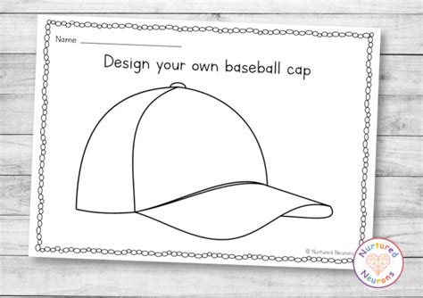 Design You Own Baseball Cap – Printable Summer Hat Template - Nurtured Neurons