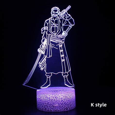 One Piece Luffy Nami Sanji Zoro Chopper 3d Led Anime Lamp Nightlights Color Changing Lampara For ...