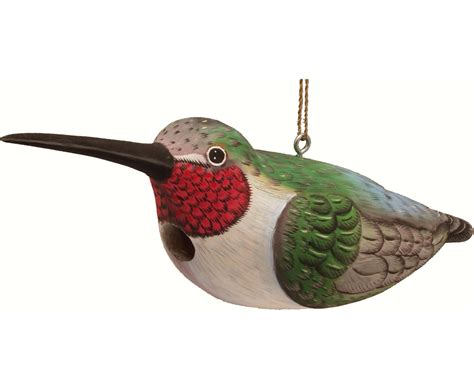 Hummingbird Birdhouse Birdhouse, Handcrafted Eco-Friendly Albesia Wood Bird Houses