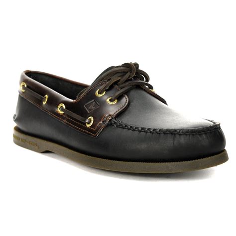 Sperry Top-Sider Men's Authentic Original Leather Boat Shoe Black ...