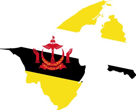 Brunei Flag Map