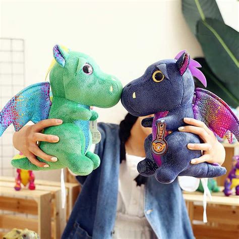 Biplut Dinosaur Plush Toy PP Cotton Filling Fluffy Lovely Animal Doll Plushie Ornament Cartoon ...