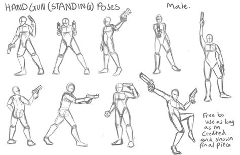 Male Handgun (Standing) Poses-FREE TO USE - by Monopolymurder on DeviantArt