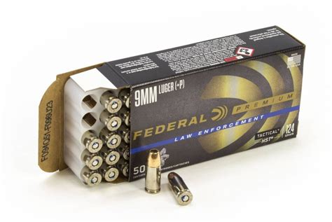 FEDERAL PREMIUM LE 9MM 124GR HST 50 RND BOX