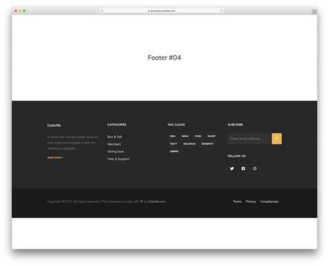 Html Footer Template