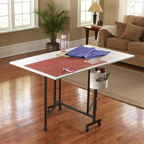 Folding Hobby Portable Work Table Laminated Adjustable Crafts