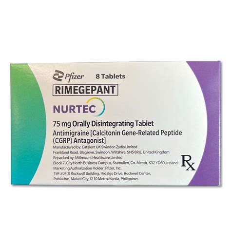 Nurtec Dosage & Drug Information | MIMS Philippines