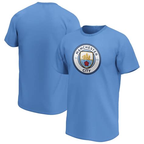 Manchester City Primary Logo Graphic T-Shirt - Sky - Mens