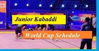 Junior Kabaddi World Cup Schedule 2023