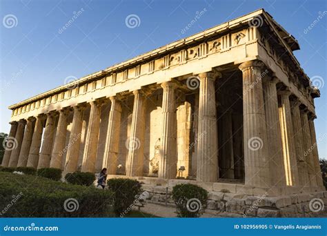 The Theseion Temple Of Hephaistos At Famous Paestum Archaeological UNESCO World Heritage Site ...