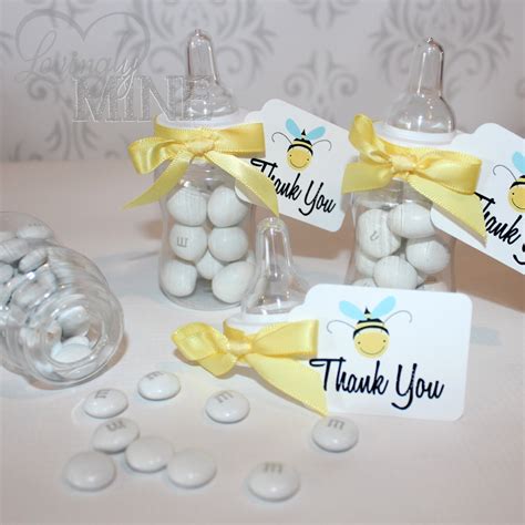 Bee Baby Shower Favors Plastic Baby Bottles 12 Per Set