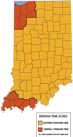 Indiana Time Zone Map - Get Latest Map Update