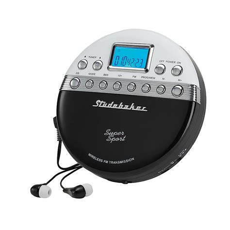 Studebaker Joggable Personal CD Player with Wireless FM Transmission ...