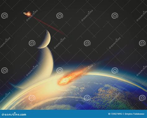 Impact from the deep stock image. Image of asteroid, hope - 72927495