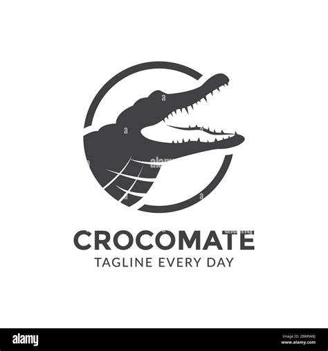 Crocodile head logo design template Stock Vector Image & Art - Alamy