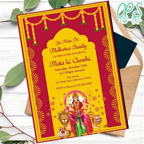 Navratri Invitation Customizable Template DIY | CustomPartyShirts Studio