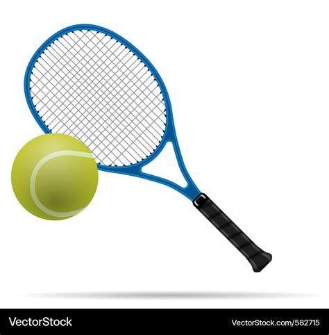 Racket and tennis ball Royalty Free Vector Image