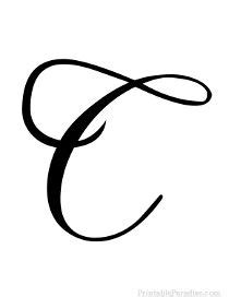 Printable Cursive Letters - Free Fancy Cursive Letters | Initials, monograms & names | Pinterest ...