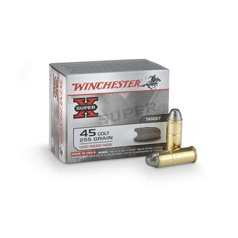 Winchester Super-X Handgun .45 Long Colt 255 Grain LRN 20 rounds ...