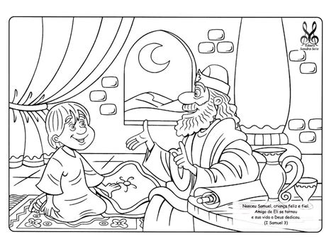 God Calls Samuel - Coloring Page - SundaySchoolist