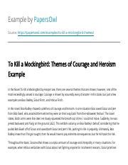 to-kill-a-mockingbird-themes example doc.pdf - Example by PapersOwl Source: https:/papersowl.com ...