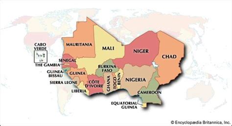 West Africa Countries Map - Lesli Noellyn